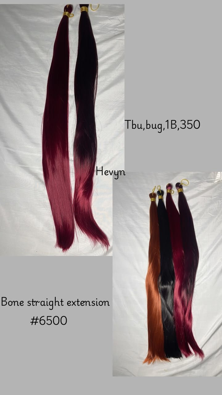Bone Straight extension product photograph showing the available colours