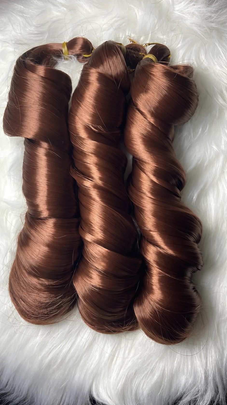 Photograph of French Curls extension in a brown shade