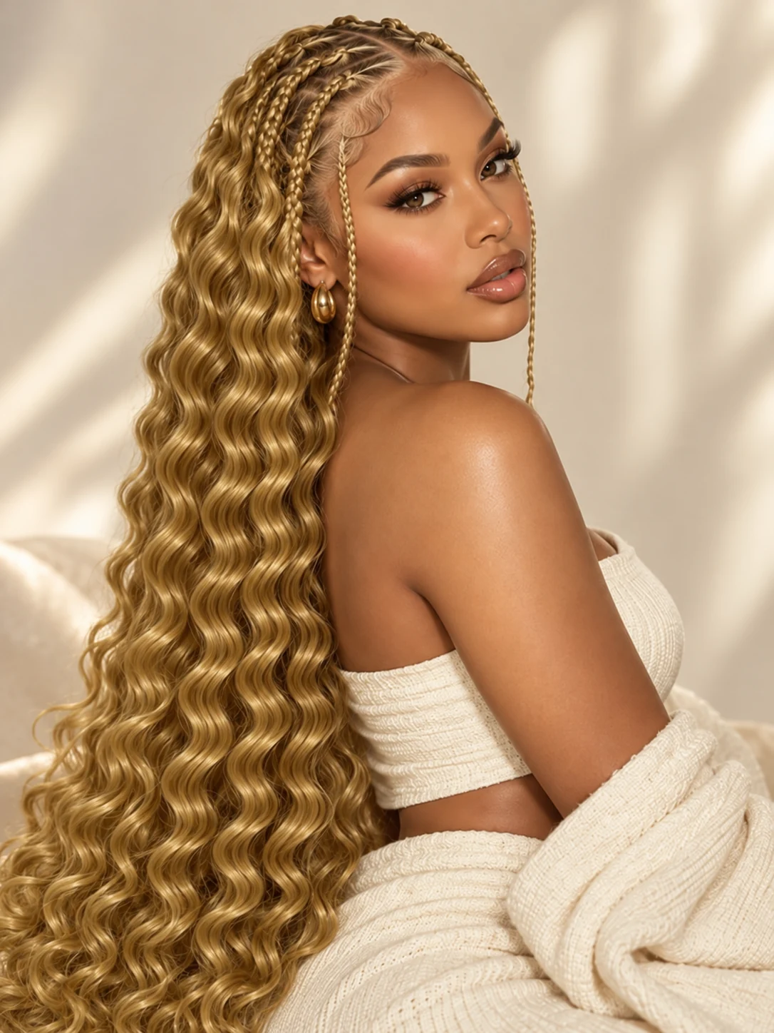 Deep Wave styled in 27 Honey Blonde